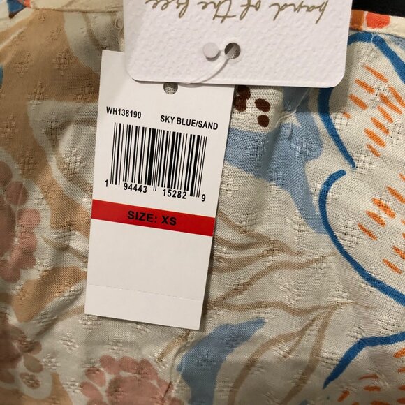 Boho‎ Women's Floral Maxi Dress By Band Of The Free XS V-Neck & Puff Sleeve NWT - Picture 8 of 9